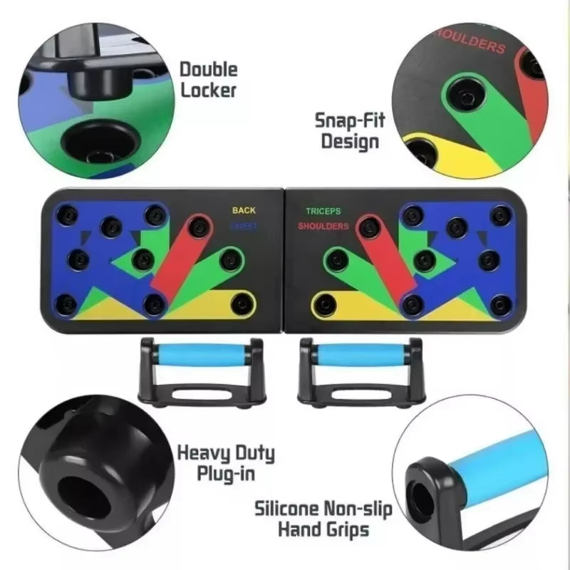 Ultimate 13-Function Push-Up Board - Portable Fitness Equipment for Muscle Building and Abdominal Enhancement
