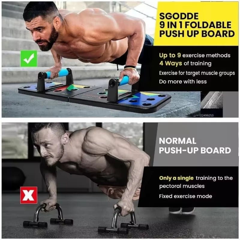 Ultimate 13-Function Push-Up Board - Portable Fitness Equipment for Muscle Building and Abdominal Enhancement